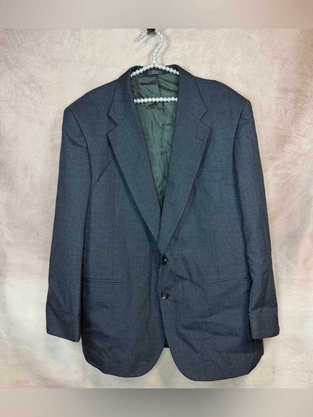 Classic Men's Dark Gray Two-Button Blazer